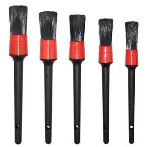 Detailing Brush Set -5 Different Sizes Premium Natural Boar Hair Mixed Fiber Plastic Handle Automotive Detail Brushes for Cleaning Wheels, Engine, Interior, Air Vents, Car, Motorcy Detailing Brush Set -5 Different Sizes Premium Natural Boar Hair Mixed Fiber Plastic Handle Automotive Detail Brushes for Cleaning Wheels, Engine, Interior, Air Vents, Car, Motorcy