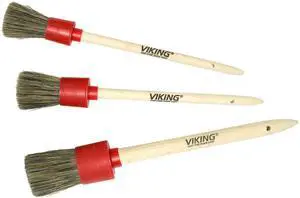 Car Detailing Brush Set for Car Cleaning Kit, Super-Soft Bristles for Exterior Detail, Includes Small, Medium, and Large Diameter Brush Heads, 3 Pack, Red Car Detailing Brush Set for Car Cleaning Kit, Super-Soft Bristles for Exterior Detail, Includes Small, Medium, and Large Diameter Brush Heads, 3 Pack, Red
