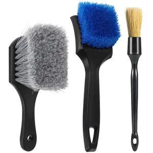 3Pcs Wheel Brush Kit, Soft Stiff Bristle Car Wheel Cleaner Brush for Tire & Rim Cleaning, Safe for Cars, Trucks, SUVs, Motorcycles, RVs - Ideal for Car Detailing (3) 3Pcs Wheel Brush Kit, Soft Stiff Bristle Car Wheel Cleaner Brush for Tire & Rim Cleaning, Safe for Cars, Trucks, SUVs, Motorcycles, RVs - Ideal for Car Detailing (3)