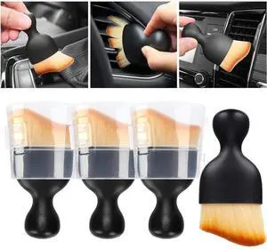 4 Pcs Car Interior Cleaning Tool,Car Interior Detailing Brush,Car Cleaning Brush Dust Collectors, Car Interior Cleaning Soft Brushes,Curved Design Dirt Dust Clean Brushes 4 Pcs Car Interior Cleaning Tool,Car Interior Detailing Brush,Car Cleaning Brush Dust Collectors, Car Interior Cleaning Soft Brushes,Curved Design Dirt Dust Clean Brushes