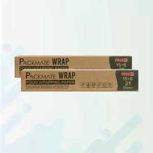 Wrap - Greaseproof Food Wraping Paper, 21 (15+6) Meter Roll (Pack of 2) Wrap - Greaseproof Food Wraping Paper, 21 (15+6) Meter Roll (Pack of 2)