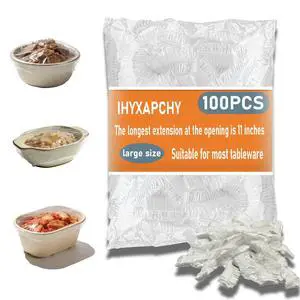 100pcs Plastic Bowl Covers, Elastic Reusable Food Covers for Sourdough Bread Proofing, Disposable Plastic Wrap for Food Storage & Outdoor Use, Fits Bowls Up to 8" 100pcs Plastic Bowl Covers, Elastic Reusable Food Covers for Sourdough Bread Proofing, Disposable Plastic Wrap for Food Storage & Outdoor Use, Fits Bowls Up to 8"