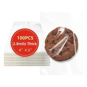 4x6 Inches 100 Pcs Clear Self Sealing Cellophane Bags Cookie Bags Resealable Cellophane Bag for Packaging Cookies,Gifts,Favors, Products,Candy 4x6 Inches 100 Pcs Clear Self Sealing Cellophane Bags Cookie Bags Resealable Cellophane Bag for Packaging Cookies,Gifts,Favors, Products,Candy