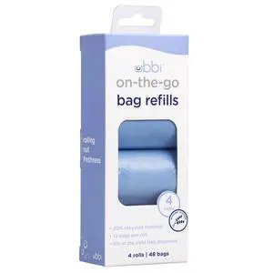 On-the-Go Refill Bags, Diaper Disposal Waste Bags, Lavender Scented, On-the-Go Diapering Essentials, 4 Pack On-the-Go Refill Bags, Diaper Disposal Waste Bags, Lavender Scented, On-the-Go Diapering Essentials, 4 Pack