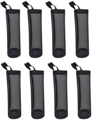 Trash Bags Storage Bags, 8 Pcs Black 11.8 Inch x 5 Inch Mesh Bags for Storage and Organization Trash Bags and Daily Bags (Black) Trash Bags Storage Bags, 8 Pcs Black 11.8 Inch x 5 Inch Mesh Bags for Storage and Organization Trash Bags and Daily Bags (Black)