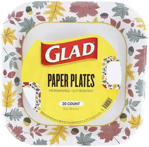 Square Disposable Paper Plates, Falling Foliage Autumn Leaf Pattern - Soak Proof, Microwave Safe, Cut-Resistant Seasonal Dinner Plates for Fall and Thanksgiving, 10 Inch, 20 Count Square Disposable Paper Plates, Falling Foliage Autumn Leaf Pattern - Soak Proof, Microwave Safe, Cut-Resistant Seasonal Dinner Plates for Fall and Thanksgiving, 10 Inch, 20 Count