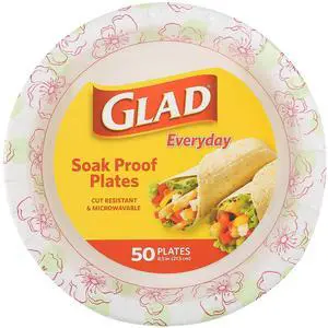 Disposable Paper Plates, Pink Floral Pattern, 8.5 Inch Round, Soak Proof Coating, Microwave Safe, Cut Resistant, Sturdy for Dinner, Parties, and Everyday Meals, 50 Count Disposable Paper Plates, Pink Floral Pattern, 8.5 Inch Round, Soak Proof Coating, Microwave Safe, Cut Resistant, Sturdy for Dinner, Parties, and Everyday Meals, 50 Count