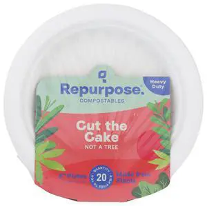 6" Eco-Dessert Plates, 20 Count 6" Eco-Dessert Plates, 20 Count