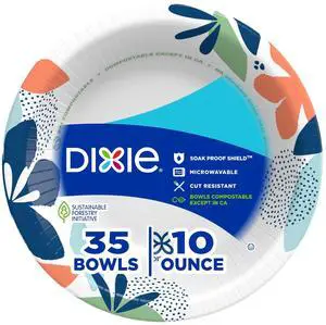 Disposable Paper Bowls 10oz, 35 CT Disposable Paper Bowls 10oz, 35 CT