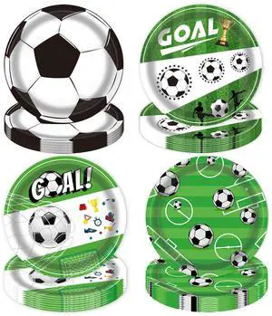 2026 World Soccer Party Decorations 48 Pack Paper Plates, 4 Designs Soccer Plates Disposable,Father's Day Sports Theme Party Supplies for Soccer Birthday Party, Football Plates Party Favors 2026 World Soccer Party Decorations 48 Pack Paper Plates, 4 Designs Soccer Plates Disposable,Father's Day Sports Theme Party Supplies for Soccer Birthday Party, Football Plates Party Favors