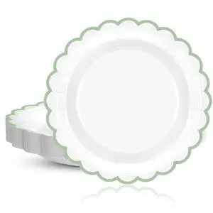 30 Pieces Green Paper Plates 7 Inch 30 Pieces Green Paper Plates 7 Inch