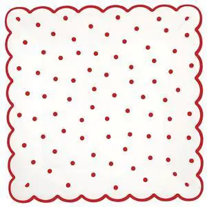 8-Count Square Scalloped Edge Disposable Dinner Size Paper Plates, 9-Inch, White with Red Polka Dot Design 8-Count Square Scalloped Edge Disposable Dinner Size Paper Plates, 9-Inch, White with Red Polka Dot Design