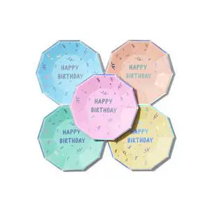 Happy Birthday Large Plates - 7.25 Disposable Party Plates (10-Pack) | Premium Paper Plates for Cake, Snacks & Meals | Fun & Festive Birthday Party Supplies for Kids & Adults Happy Birthday Large Plates - 7.25 Disposable Party Plates (10-Pack) | Premium Paper Plates for Cake, Snacks & Meals | Fun & Festive Birthday Party Supplies for Kids & Adults