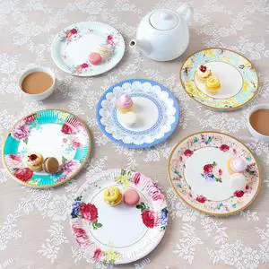 Afternoon Tea Vintage Floral Paper Plates | 24 Count (1 Pack) | Truly Scrumptious | for Birthday Party, Baby Shower, Wedding Hen Party and Anniversary, Disposable Tableware - Size 9' Afternoon Tea Vintage Floral Paper Plates | 24 Count (1 Pack) | Truly Scrumptious | for Birthday Party, Baby Shower, Wedding Hen Party and Anniversary, Disposable Tableware - Size 9'