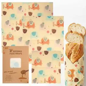 Beeswax Wraps for Food, (S, M, L) Reusable Food Wraps, Bread Sandwich Wrap, Zero Waste, Organic, Plastic-Free Food Storage Wrap Beeswax Wraps for Food, (S, M, L) Reusable Food Wraps, Bread Sandwich Wrap, Zero Waste, Organic, Plastic-Free Food Storage Wrap