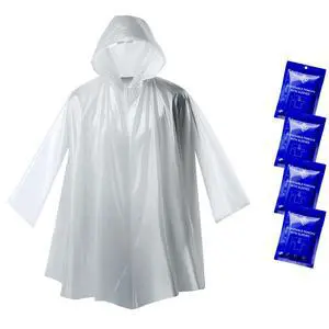 Disposable Rain Poncho Waterproof with Sleeves - For Adults - Rain Coat with Hood, Pack of 4 - for Women and Men - Hiking, Camping - Drizzle Edition Disposable Rain Poncho Waterproof with Sleeves - For Adults - Rain Coat with Hood, Pack of 4 - for Women and Men - Hiking, Camping - Drizzle Edition