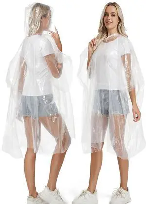 Disposable Adults Clear Rain Ponchos,Emergency Transparent Waterproof Raincoats Outdoor Rain Jackets 6 Pcs Disposable Adults Clear Rain Ponchos,Emergency Transparent Waterproof Raincoats Outdoor Rain Jackets 6 Pcs