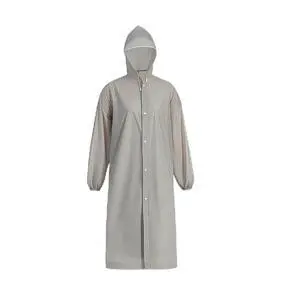 Portable Raincoat with Hood, Gray EVA Waterproof Rain Poncho for Adults, Reusable Travel Rain Coat with Elastic Cuffs and Drawstring, Universal Size Portable Raincoat with Hood, Gray EVA Waterproof Rain Poncho for Adults, Reusable Travel Rain Coat with Elastic Cuffs and Drawstring, Universal Size