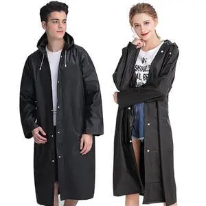 Reusable Adults Rain Ponchos, 2 Pcs EVA Portable Raincoats for Women Men with Hood for Disney Outdoor (2Pcs-black) Reusable Adults Rain Ponchos, 2 Pcs EVA Portable Raincoats for Women Men with Hood for Disney Outdoor (2Pcs-black)