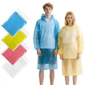 4 Pack Rain Ponchos for Adults - Emergency Rain Poncho with Hood, Colorful Ponchos Family Pack for Outdoor, Theme Park Essentials, Hiking - Clear/Red/Yellow/Blue 4 Pack Rain Ponchos for Adults - Emergency Rain Poncho with Hood, Colorful Ponchos Family Pack for Outdoor, Theme Park Essentials, Hiking - Clear/Red/Yellow/Blue