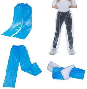 4 Pack Disposable Rain Pants Raincoat Unisex Adult Waterproof Long Tube Rain Pant with Shoe Cover Thickened Plastic Foot Wrapped Rainpants Outdoor Activities Travel Cycling 4 Pack Disposable Rain Pants Raincoat Unisex Adult Waterproof Long Tube Rain Pant with Shoe Cover Thickened Plastic Foot Wrapped Rainpants Outdoor Activities Travel Cycling