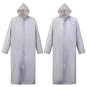 2Pcs Rain Coats - Reusable EVA Rain Ponchos for Adults Rain Jackets Raincoats for Men Women 2Pcs Rain Coats - Reusable EVA Rain Ponchos for Adults Rain Jackets Raincoats for Men Women