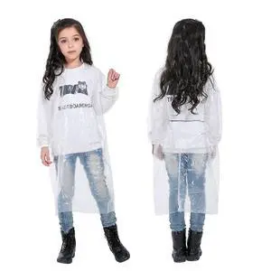 Disposable Rain Ponchos for Kids (5 Pack), Thicker Emergency Raincoats Hooded Rain Jacket Ponchos Family Pack, Clear Disposable Rain Ponchos for Kids (5 Pack), Thicker Emergency Raincoats Hooded Rain Jacket Ponchos Family Pack, Clear