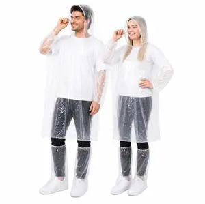 2 Sets Rain Ponchos Disposable & Shoe Covers Waterproof Emergency Clear Rain Poncho with Elastic Shoe Covers for Outdoor Camping Hiking Theme Parks Travel Men Women Daily Use 2 Sets Rain Ponchos Disposable & Shoe Covers Waterproof Emergency Clear Rain Poncho with Elastic Shoe Covers for Outdoor Camping Hiking Theme Parks Travel Men Women Daily Use