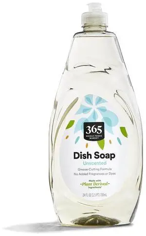Unscented Dish Soap, Plant-Derived Ingredients, 24 Fl Oz Unscented Dish Soap, Plant-Derived Ingredients, 24 Fl Oz