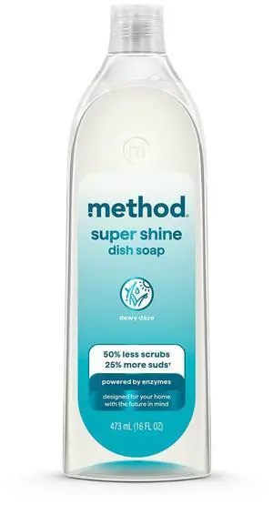 Super Shine Liquid Dish Soap, Powered by Enzymes, Dewy Daze Scented, 16 fl oz Super Shine Liquid Dish Soap, Powered by Enzymes, Dewy Daze Scented, 16 fl oz