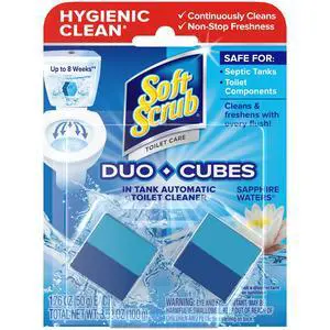 Soft Scrub in-Tank Toilet Cleaner Duo-Cubes, Sapphire Waters Soft Scrub in-Tank Toilet Cleaner Duo-Cubes, Sapphire Waters