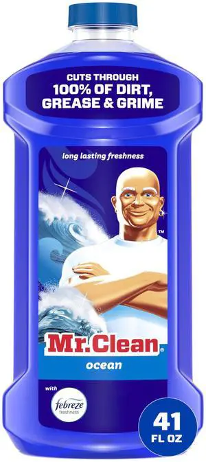 All Purpose Cleaner, Mop Soap, Floor Cleaner for Mopping Home, Bathroom, & Kitchen, Cleaning Liquid for Mop & Bucket, Cleaning Supplies, Multi-Surface Dilutable, Ocean, 41oz All Purpose Cleaner, Mop Soap, Floor Cleaner for Mopping Home, Bathroom, & Kitchen, Cleaning Liquid for Mop & Bucket, Cleaning Supplies, Multi-Surface Dilutable, Ocean, 41oz