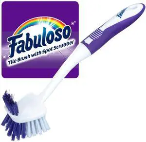 Tile Brush with Spot Scrubber, Long Bathroom Cleaning Brush with Medium Bristles, Shower Scrubber with Hanging Hole for Tile, Grout, Tubs, Floors and Bathroom Walls, 11 Inch Tile Brush with Spot Scrubber, Long Bathroom Cleaning Brush with Medium Bristles, Shower Scrubber with Hanging Hole for Tile, Grout, Tubs, Floors and Bathroom Walls, 11 Inch
