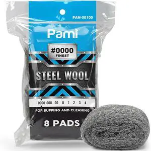 Steel Wool Scrubber 0000 Fine for Cleaning Glass Pack of 8 Fine Steel Wool Pads for Polishing and Cleaning Steel Wool Scrubber 0000 Fine for Cleaning Glass Pack of 8 Fine Steel Wool Pads for Polishing and Cleaning