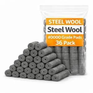 Steel Wool #0000 Grade Pads, 36 Pack Flexible Cut to Size Wire Wool for Glass Shower Door Hard Water Removal, Chrome & Stainless Steel Polishing, Weep Hole Gap Filler, Mice Control & Rodent Barrier Steel Wool #0000 Grade Pads, 36 Pack Flexible Cut to Size Wire Wool for Glass Shower Door Hard Water Removal, Chrome & Stainless Steel Polishing, Weep Hole Gap Filler, Mice Control & Rodent Barrier