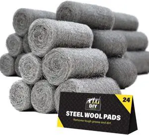 0000 Steel Wool for Mice Control - 24Pack Fine Grade Stainless Steel Wool for Filling Holes, Rodent Proofing & Home Protection - Metal Wool for Gaps, Wood & Metal Surfaces 0000 Steel Wool for Mice Control - 24Pack Fine Grade Stainless Steel Wool for Filling Holes, Rodent Proofing & Home Protection - Metal Wool for Gaps, Wood & Metal Surfaces