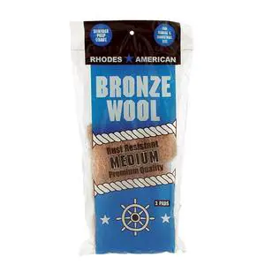 Medium Grade Bronze Wool, 3 pad Medium Grade Bronze Wool, 3 pad