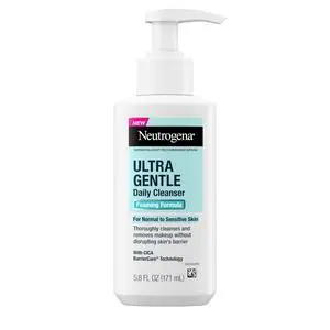 Ultra Gentle Foaming Facial Cleanser, Foaming Face Wash for Sensitive Skin, Gently Cleanses Away Dirt, Oil & Makeup Without Over Drying, Fragrance-Free, 5.8 fl. oz Ultra Gentle Foaming Facial Cleanser, Foaming Face Wash for Sensitive Skin, Gently Cleanses Away Dirt, Oil & Makeup Without Over Drying, Fragrance-Free, 5.8 fl. oz