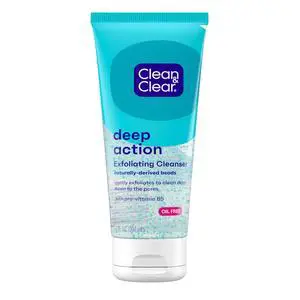 Clear Deep Action Exfoliating Facial Cleanser, Scrub & Face Wash, Pro-Vitamin B5, Lactic & Glycolic Acids, Oil-Free Gentle Daily Exfoliator for Soft, Smooth, Hydrated Skin, Vegan, 7 Fl Oz Tube Clear Deep Action Exfoliating Facial Cleanser, Scrub & Face Wash, Pro-Vitamin B5, Lactic & Glycolic Acids, Oil-Free Gentle Daily Exfoliator for Soft, Smooth, Hydrated Skin, Vegan, 7 Fl Oz Tube