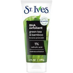 Blackhead Clearing Face Scrub, Clears Blackheads & Unclogs Pores, Green Tea & Bamboo, Salicylic Acid Acne Treatment Facial Scrub, Moderate Exfoliator Skin Care with Natural Exfoliants 6 oz Blackhead Clearing Face Scrub, Clears Blackheads & Unclogs Pores, Green Tea & Bamboo, Salicylic Acid Acne Treatment Facial Scrub, Moderate Exfoliator Skin Care with Natural Exfoliants 6 oz