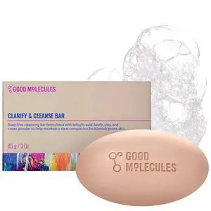 Good Molecules Clarify and Cleanse Bar - Soap Free Bar with Salicylic Acid, BHA for Skin Tone Balancing and Cleansing - Body and Facial Cleanser, Skin Care for Face Good Molecules Clarify and Cleanse Bar - Soap Free Bar with Salicylic Acid, BHA for Skin Tone Balancing and Cleansing - Body and Facial Cleanser, Skin Care for Face