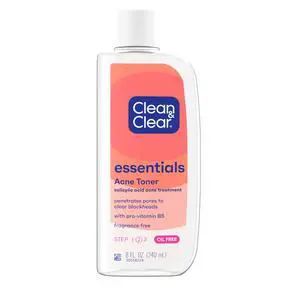 Essentials Oil-Free Acne Toner, 2% Salicylic Acid Acne Treatment with Pro-Vitamin B5, Deep Pore Facial Toner for Blackheads & Pimples, Fragrance Free, 8 fl. oz Essentials Oil-Free Acne Toner, 2% Salicylic Acid Acne Treatment with Pro-Vitamin B5, Deep Pore Facial Toner for Blackheads & Pimples, Fragrance Free, 8 fl. oz