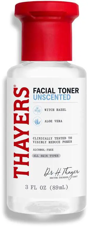 Trial Size Alcohol Free Unscented Witch Hazel Facial Toner with Aloe Vera Formula- 3 oz Trial Size Alcohol Free Unscented Witch Hazel Facial Toner with Aloe Vera Formula- 3 oz