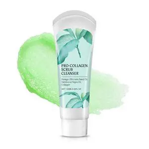 Exfoliating Face Scrub,3 In 1 Collagen Scrub Cleanser With Borago Officinalis Seed Oil,Sambucus Nigra Oil,Facial Cleansing And Exfoliating,Moisturizing And Firming The Skin - 4.05 Fl Oz Exfoliating Face Scrub,3 In 1 Collagen Scrub Cleanser With Borago Officinalis Seed Oil,Sambucus Nigra Oil,Facial Cleansing And Exfoliating,Moisturizing And Firming The Skin - 4.05 Fl Oz