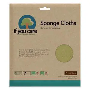 Sponge Cloths 5 Count 100% Natural Cleaning Rags for Kitchen, Bathroom, Home Countertop Surfaces Absorbent, Reusable, Machine Washable, Compostable Sponge Cloths 5 Count 100% Natural Cleaning Rags for Kitchen, Bathroom, Home Countertop Surfaces Absorbent, Reusable, Machine Washable, Compostable