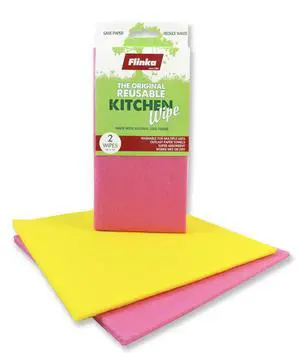 Kitchen Wipes 2 Count Pack - Large (16 in. x 15 in.) Reusable Cleaning Cloth - Washable Paper Towels - Eco Friendly Viscose Cloths - Assorted Variety of Colors Kitchen Wipes 2 Count Pack - Large (16 in. x 15 in.) Reusable Cleaning Cloth - Washable Paper Towels - Eco Friendly Viscose Cloths - Assorted Variety of Colors