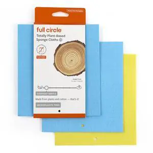 Totally Plant-Based Sponge Cloths - Cellulose Sponge Cloths, Super Absorbent Dish Towels, Reusable Paper Towel Alternative, 100% Natural Plant-Based, 3-Pack, Multicolor Totally Plant-Based Sponge Cloths - Cellulose Sponge Cloths, Super Absorbent Dish Towels, Reusable Paper Towel Alternative, 100% Natural Plant-Based, 3-Pack, Multicolor