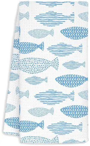 Coastal Beach Kitchen Towels, Pastel Blue Fishing Beach Hand Towels for Bathroom, Fish Decor Dish Tea Towels for Kitchen Decor, Coastal Bathroom Decor, 16x24 Inch Coastal Beach Kitchen Towels, Pastel Blue Fishing Beach Hand Towels for Bathroom, Fish Decor Dish Tea Towels for Kitchen Decor, Coastal Bathroom Decor, 16x24 Inch