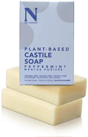 Bar Soap - Multipurpose Soap Bar with Anti-Acne Properties - for Face, Body, Hair - Sensitive Skin Body Wash - Peppermint - 2 pcs Bar Soap - Multipurpose Soap Bar with Anti-Acne Properties - for Face, Body, Hair - Sensitive Skin Body Wash - Peppermint - 2 pcs