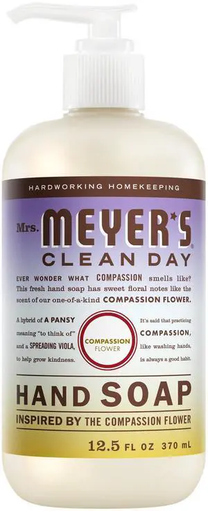 CLEAN DAY Hand Soap, Compassion Flower Scent, 12.5 Fl Oz Bottle CLEAN DAY Hand Soap, Compassion Flower Scent, 12.5 Fl Oz Bottle